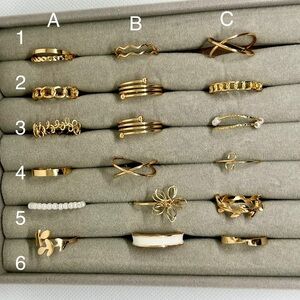 6 for $8 only 
Fashion Ring Stackable